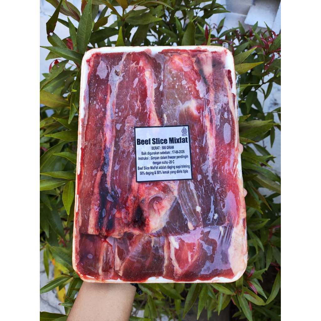 

(frozen food) Slice beef mix fat 500gr//KHUSUS INSTAN AREA SEMARANG