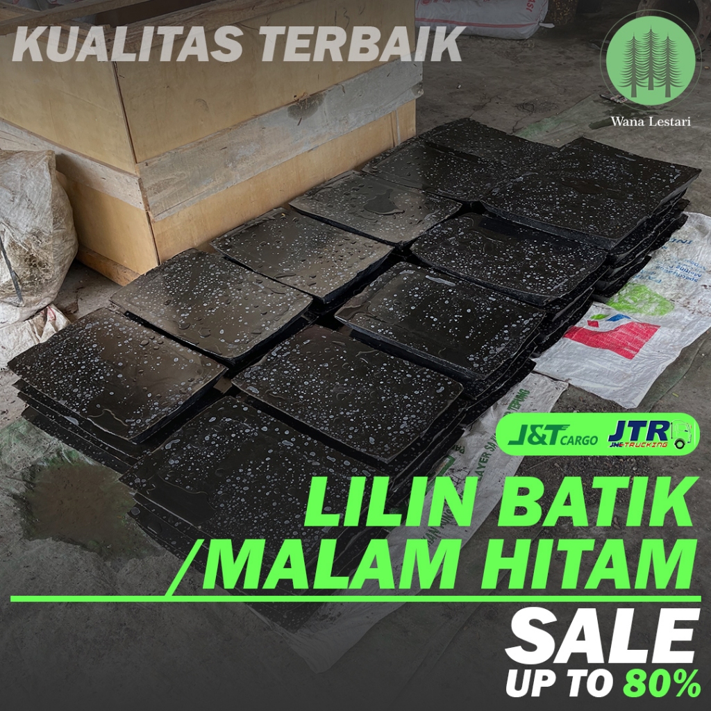 Lilin malam hitam batik dan cabut bulu unggas murah - 1 kg
