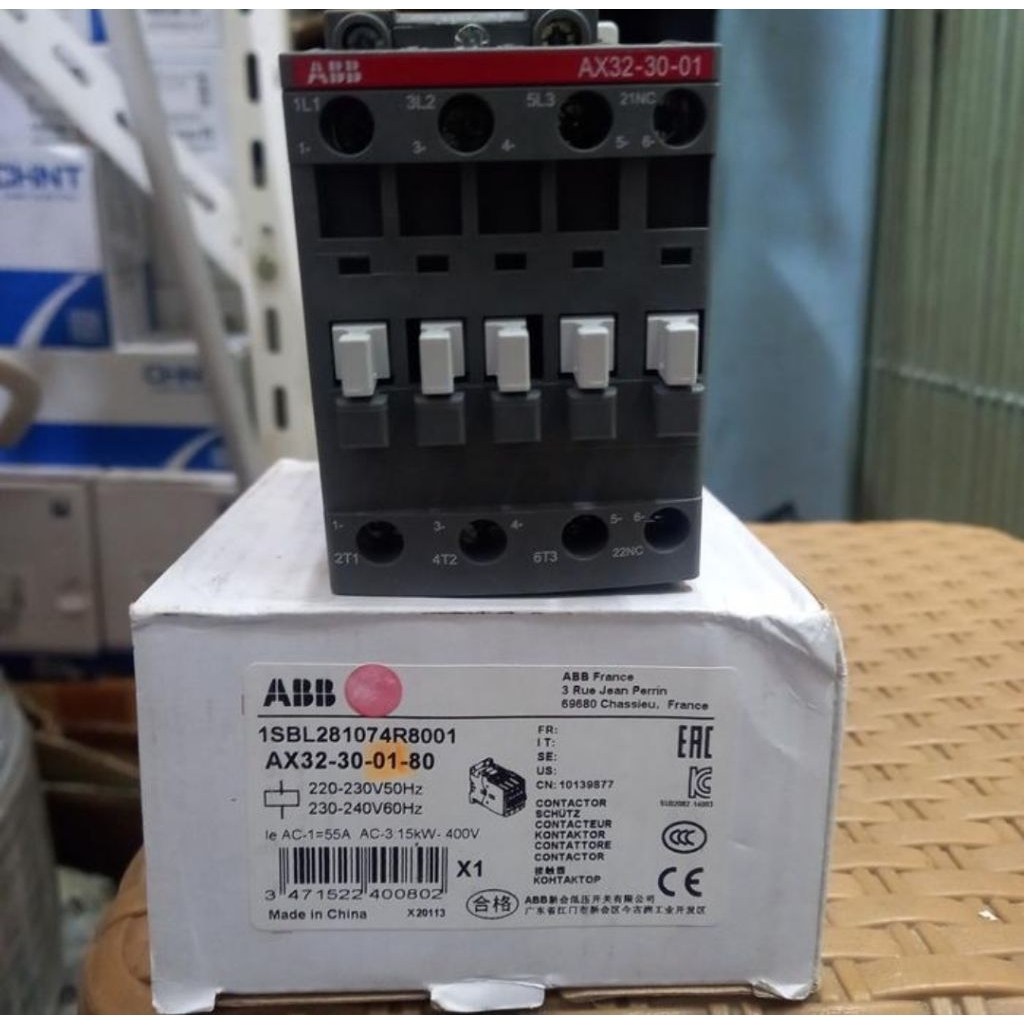 KONTAKTOR/CONTACTOR ABB AX32-30-01-80 220V ORIGINAL