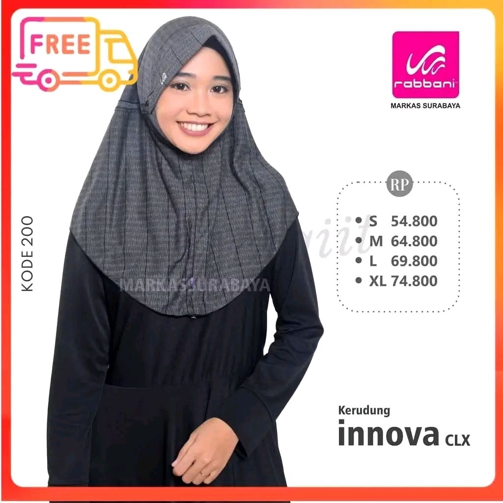RABBANI ASLI KRUDUNG HIJAB SEKOLAH istan model clx ukuran lengkap