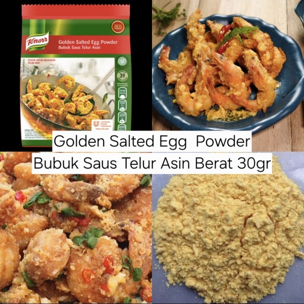 

Termurah Golden Salted Egg powder bubuk saus telur asin berat 30gr halal bubuk tabur telur asin sauce bumbu topping makanan tabur telur asin egg murah halal mui dan bpom harga terlaris promo sale