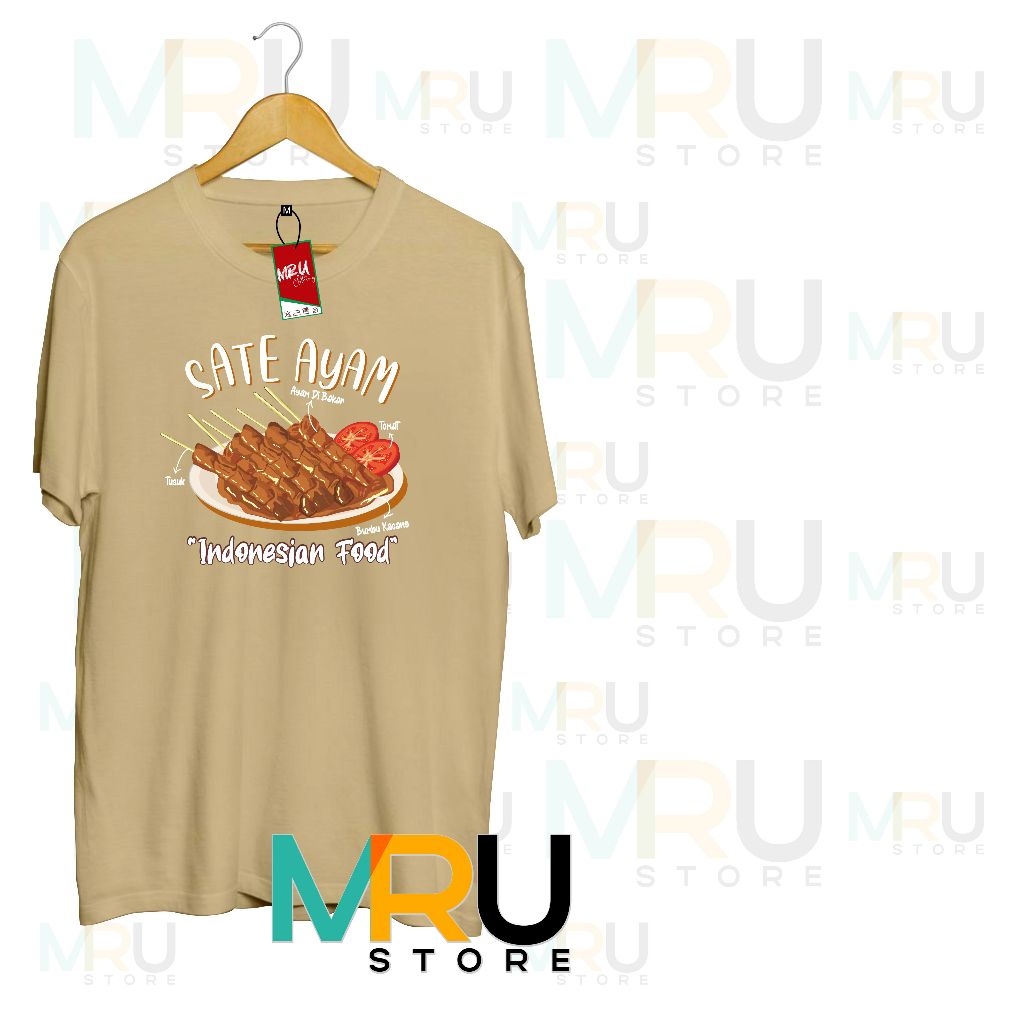 KAOS indonesian food katun combet 30s lembut mewah baju anak dewasa pria wanita