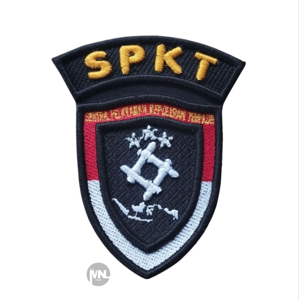 Bordir Logo SPKT Polri Bordir Timbul
