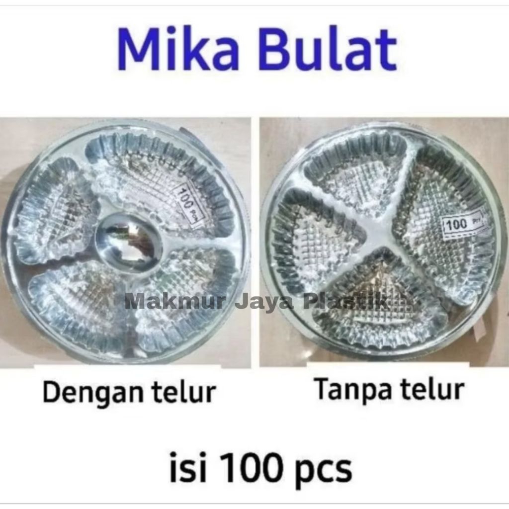 (50/100 pcs) Mika Bulat Sekat 4 dan 5/Mika Wakul Bulat/Mika Bulat Untuk Wakul/Mika Baskom Bulat/Mika