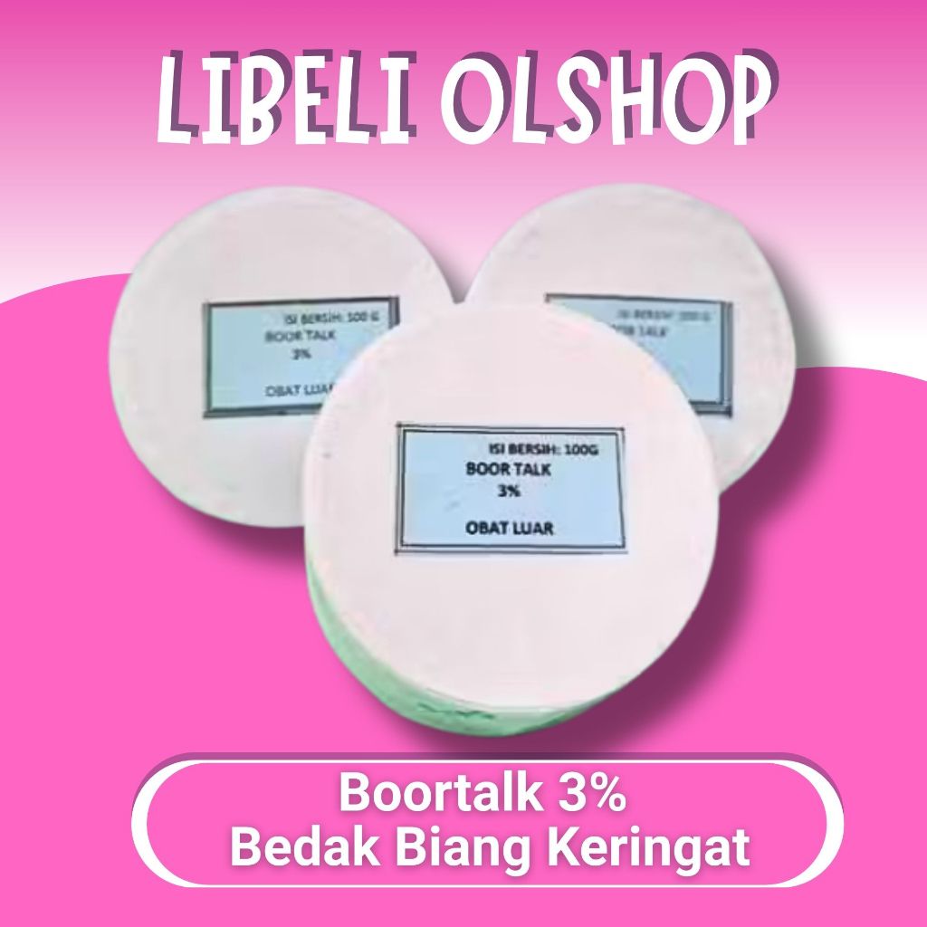 Bedak Boortalk 3% / bedak biang keringat bayi