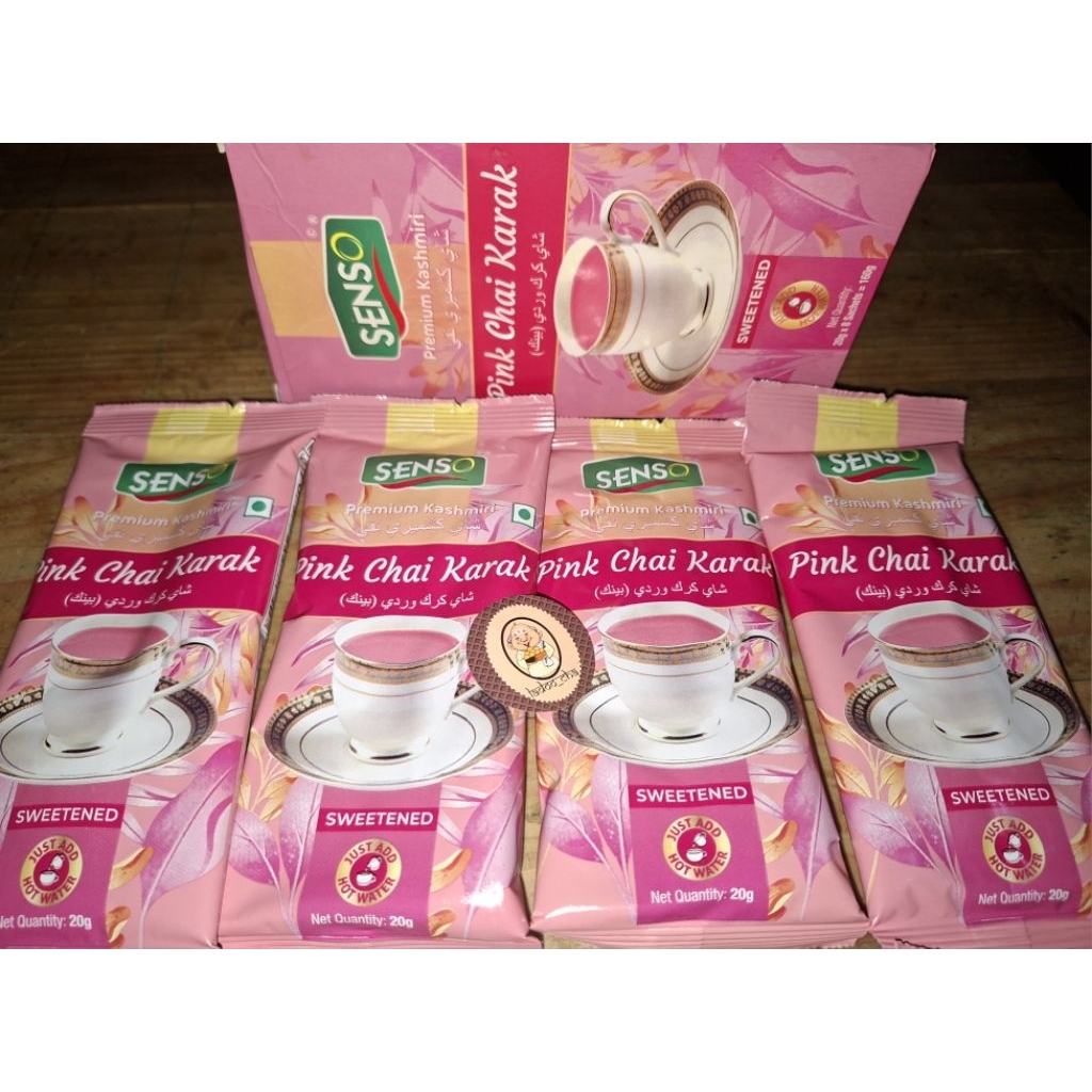 

Pink Chai Karak Premium Kashmiri Sweetened Sachet | Teh Chai Pink India | Minuman Teh Chai Khas India