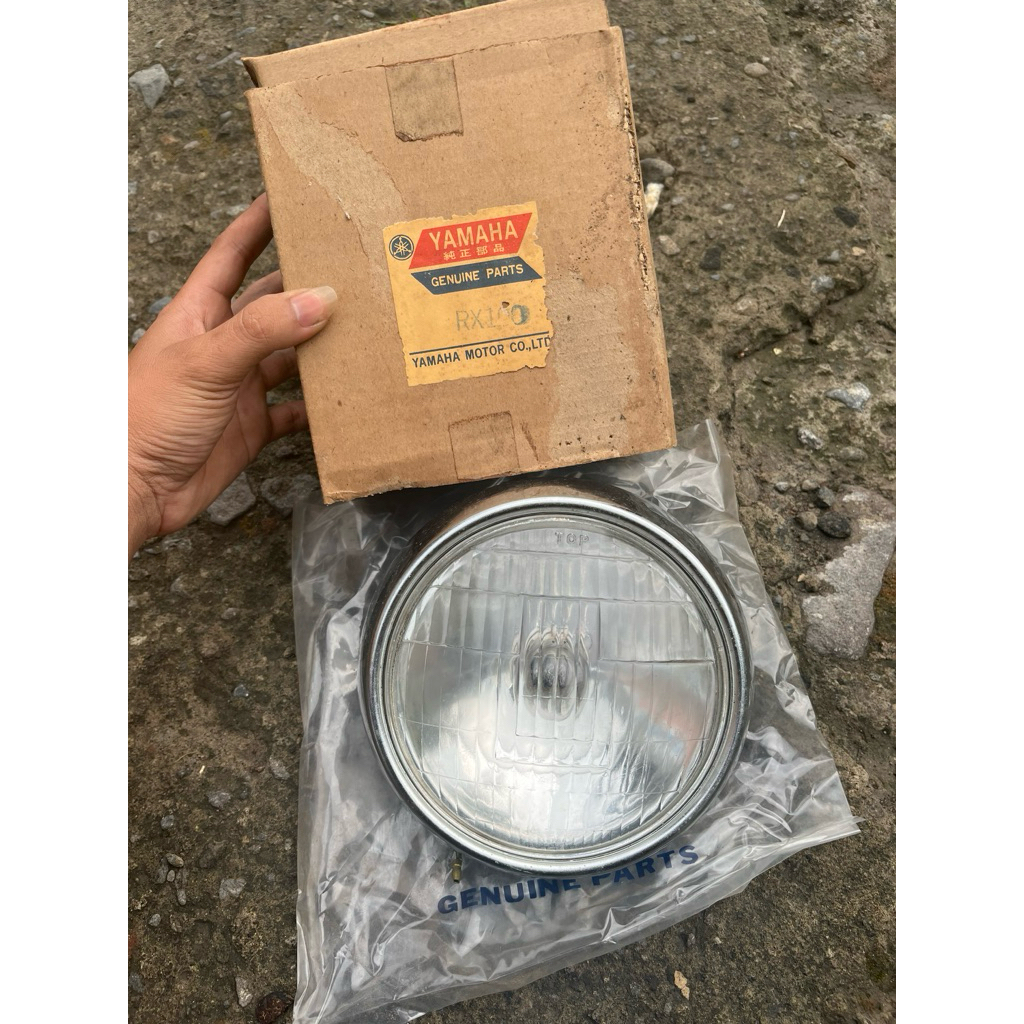 REFLEKTOR ASSY HEADLAMP LAMPU DEPAN YAMAHA L2SUPER RS RX125 RX100 RX 100 NOS
