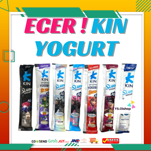 

ECER // KIN YOGURT Slurp 45 Gr Stik ANEKA RASA olahan susu Yoghurt