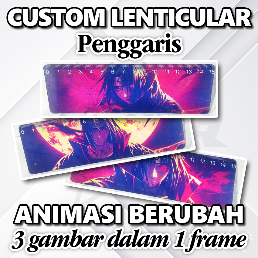 

[C8] Custom Penggaris Bisa Berubah 3 Gambar Dalam 1 Frame | Lenticular Ruler