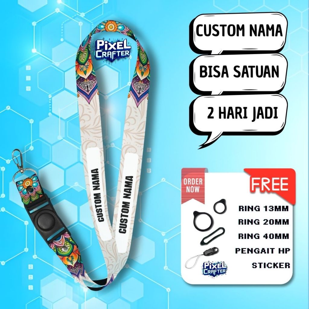 

CUSTOM LANYARD ORNAMEN V2 | GANTUNGAN HP | GANTUNGAN P0D | GANTUNGAN KUNCI | GANTUNGAN ID CARD