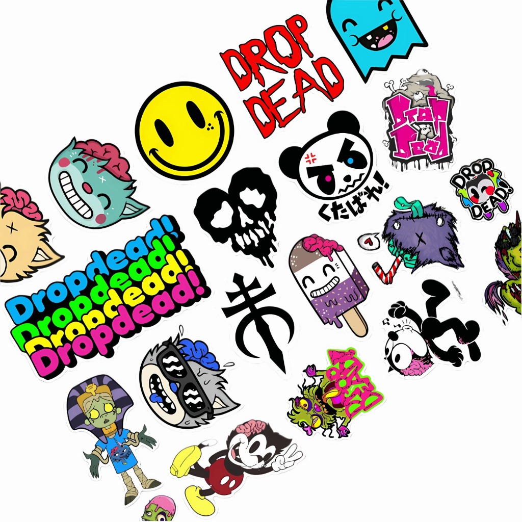 

STICKER PACK DROPDEAD ISI 19PCS - PREMIUM STICKER - WATERPROOF - VINYL STICKER