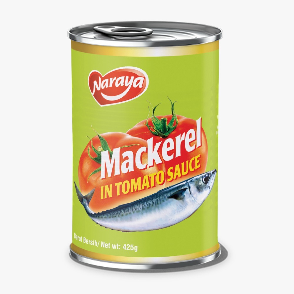 

NARAYA MACKEREL IN TOMATO SAUCE 425GR CANNED IKAN MAKAREL DALAM SAUS TOMAT KALENGAN HALAL