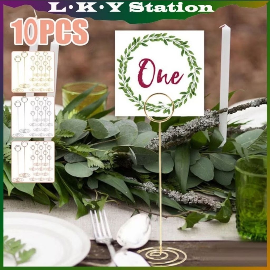 

10pcs 22cm Price Tag Besi Tatakan Holder Foto Price Tag Penanda Harga Produk