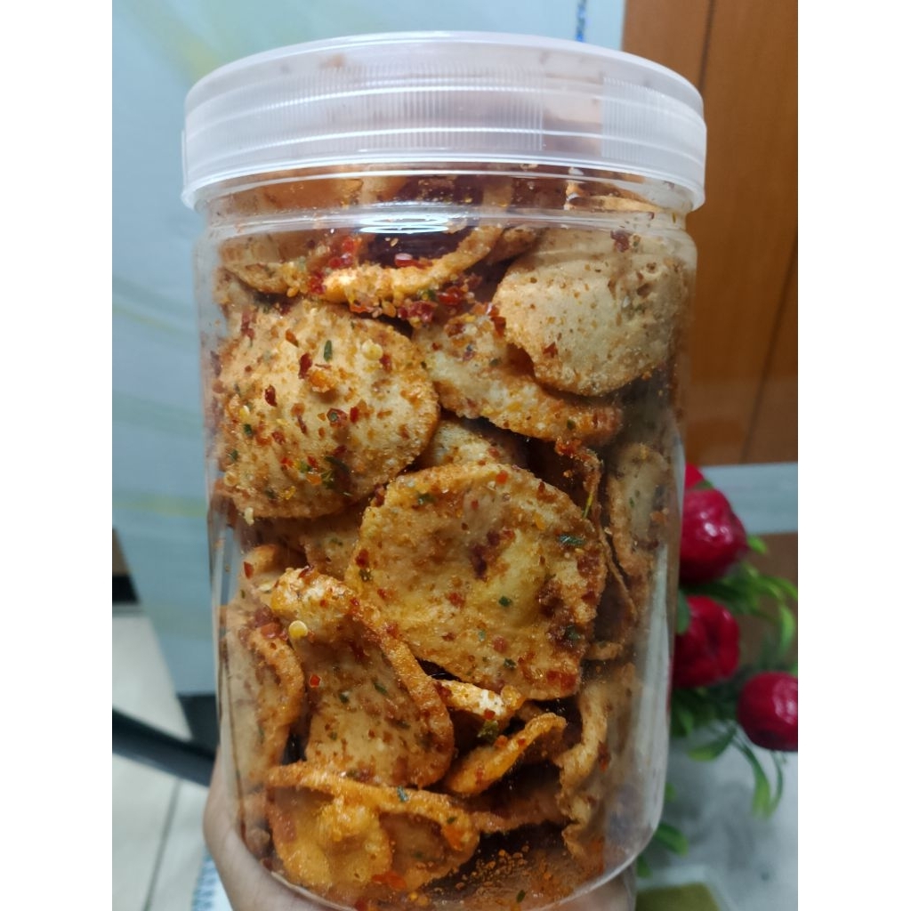 

NYABLAK BAROKAH Kripik basreng tipis renyah anti alot ukuran toples 800ml