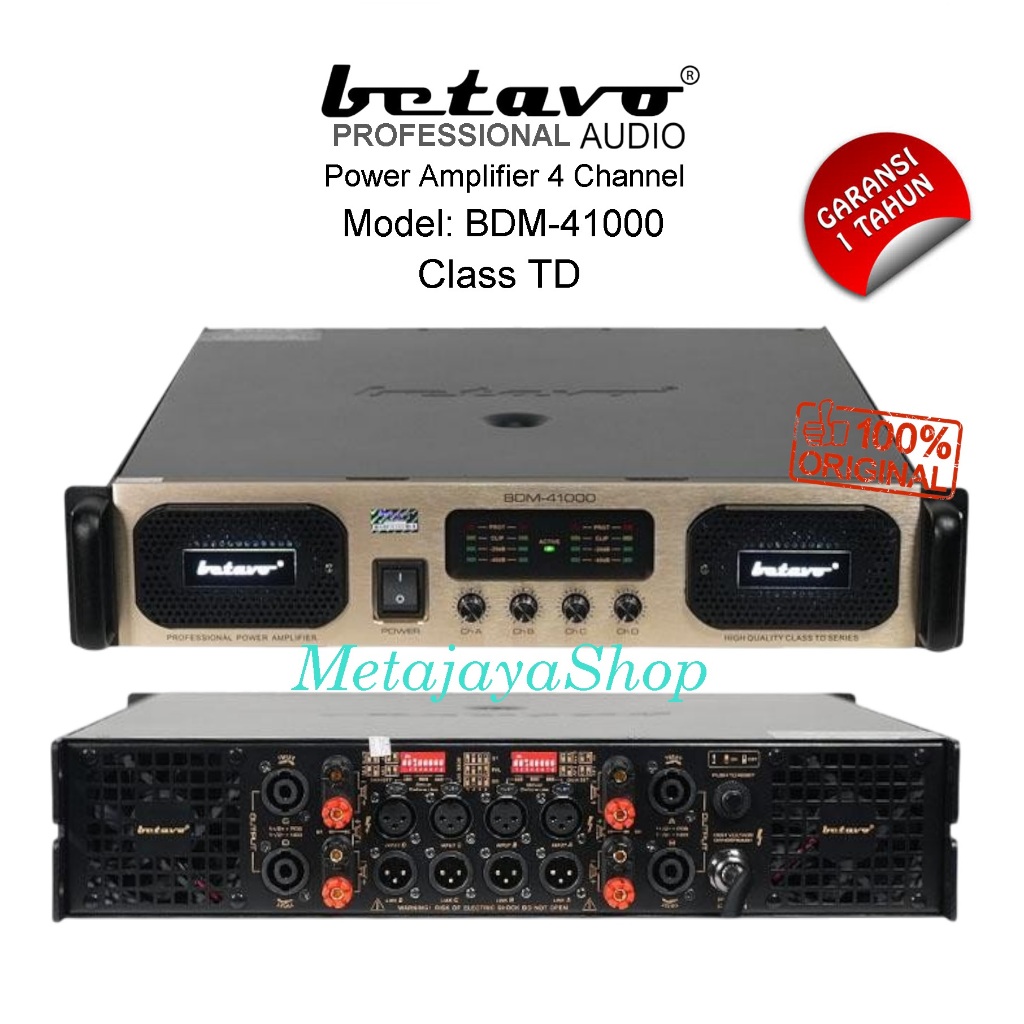 Professional Power Betavo BDM-41000  4 Channel  TD Class