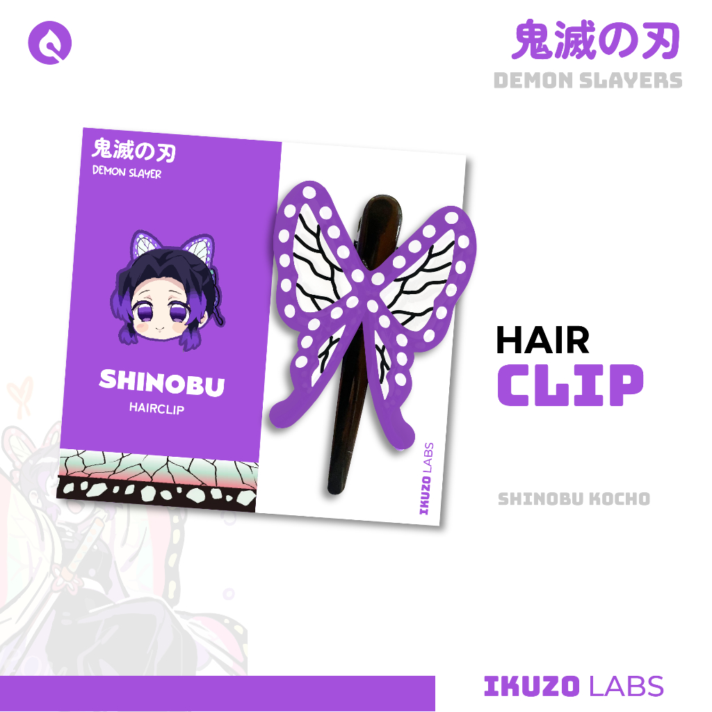 3D Jepit Shinobu Kochou - Shinobu Kochou Hairclip Cosplay