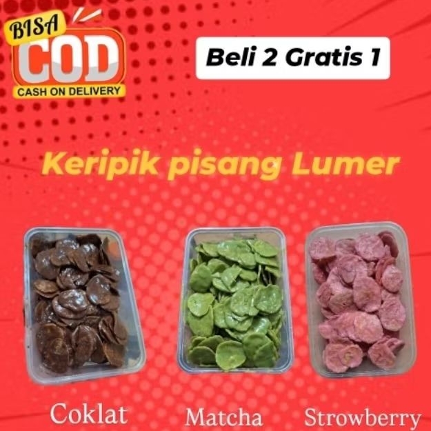 

3 Box Keripik pisang lumer kemasan box 500ml