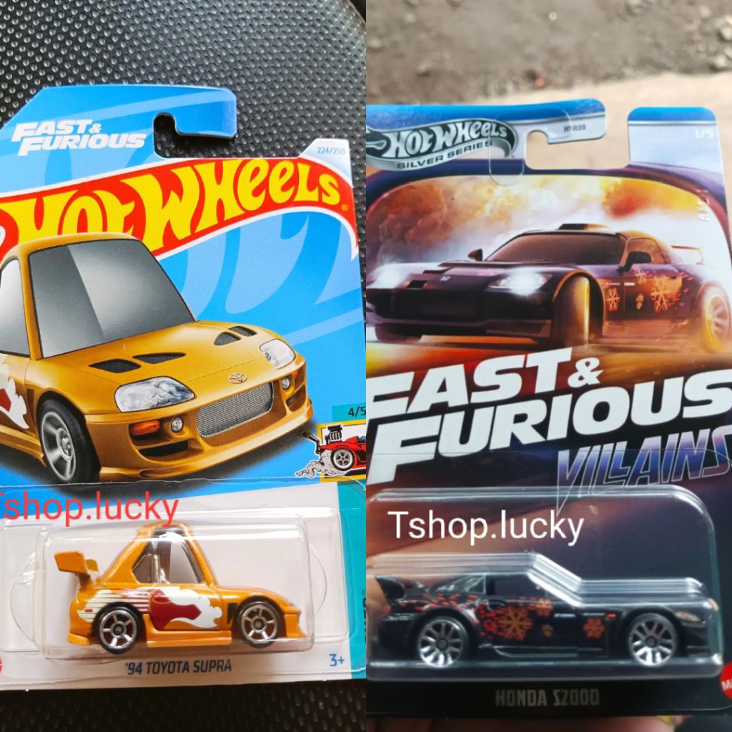 Hotwheels paketan Toyota Supra tooned dan Honda S2000 vilain