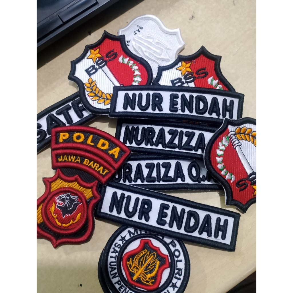 Bordir nama Satpam
