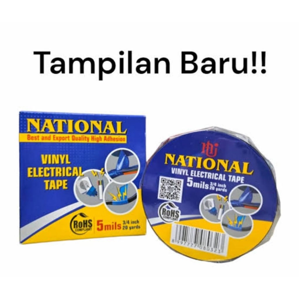 

Isolasi Vinyl Hitam Nasional [ 100% Original ] 5mils 3/4 inch x 20 yard