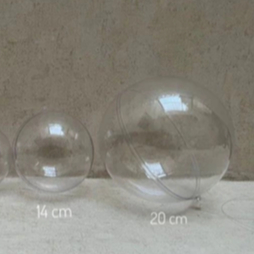 Bola Akrilik  / Akrilik Bola Besar / Acrylic Ball / Bola Akrilik bisa dibuka / Dekorasi Natal / Craf