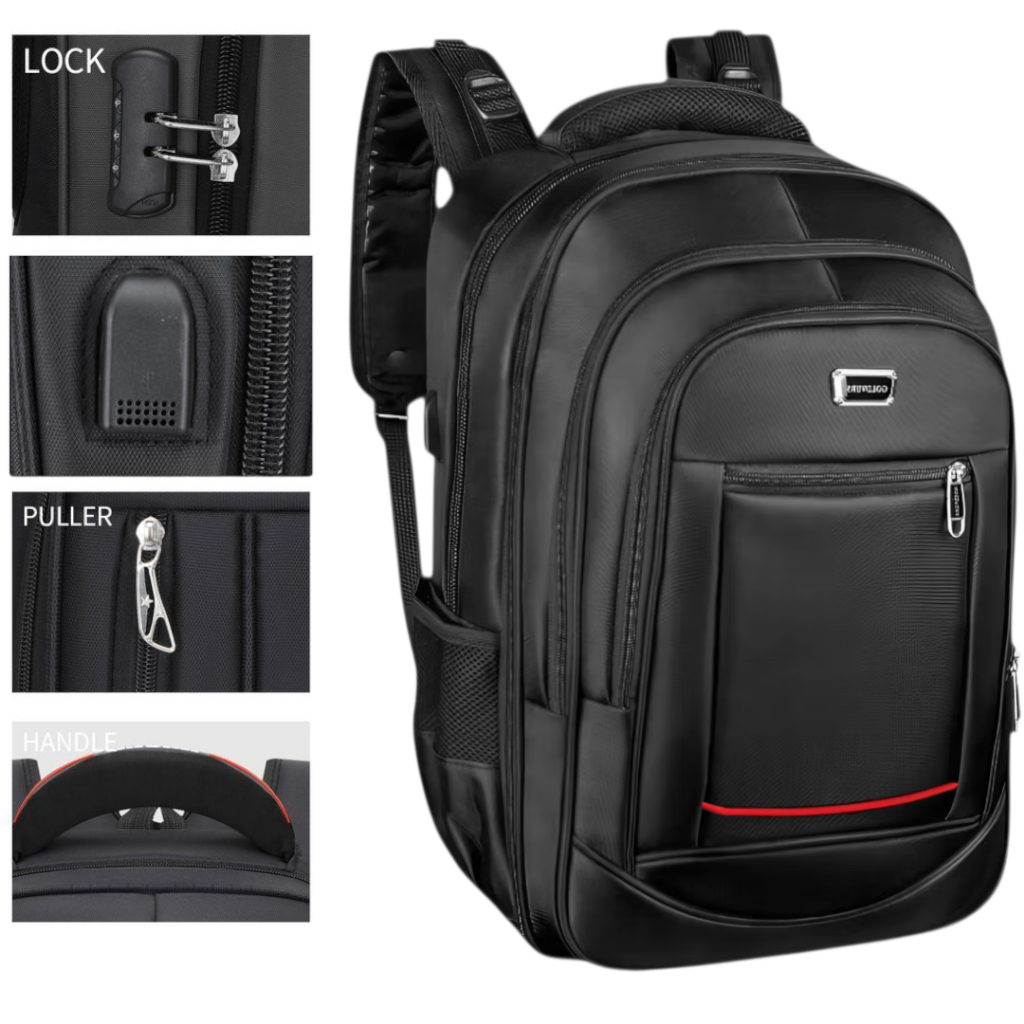 Tas Polo GIVES 17 IN Tas Ransel Kerja Tas sekolah Kunci Usb Port Polo Raincoat