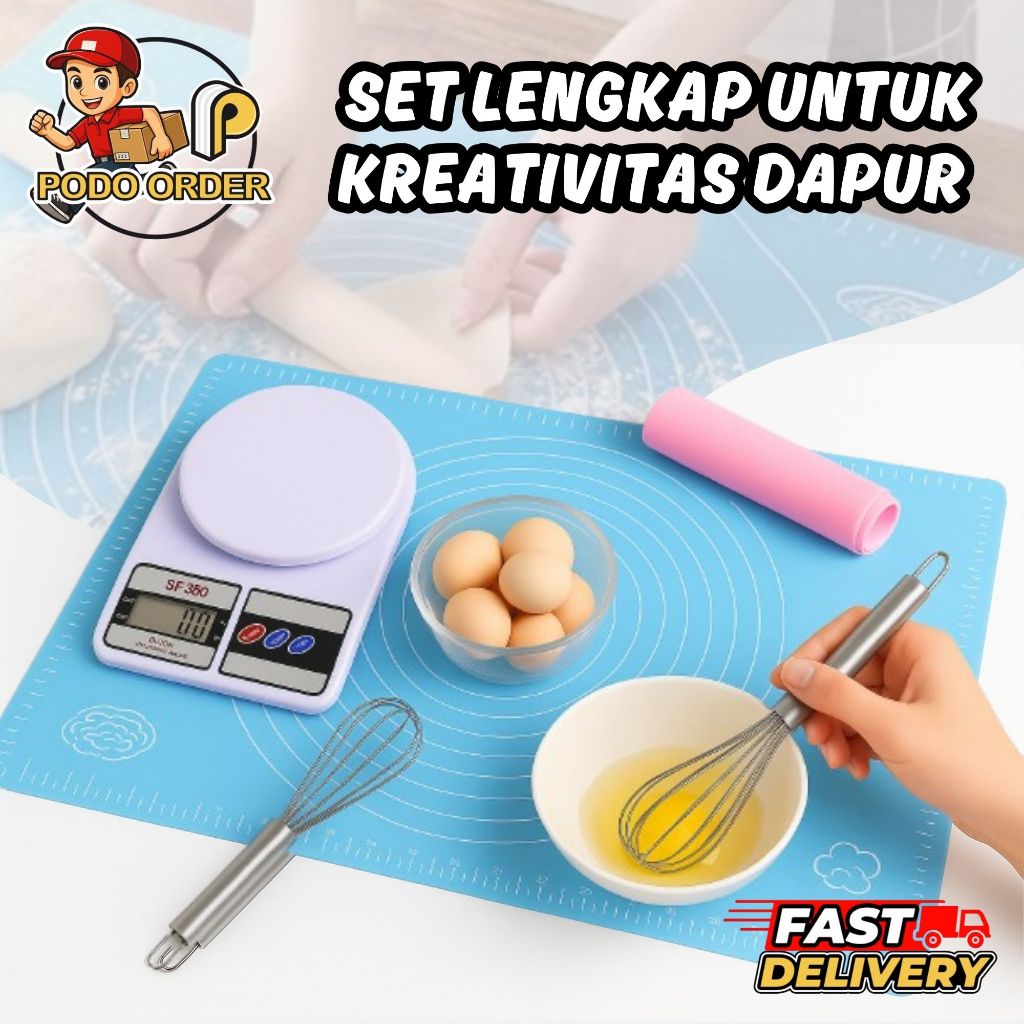 [BUNDLE] KOCOKAN TELUR / TATAKAN ADONAN SERBAGUNA / TIMBANGAN DIGITAL KUE SF 400 7KG - 10KG
