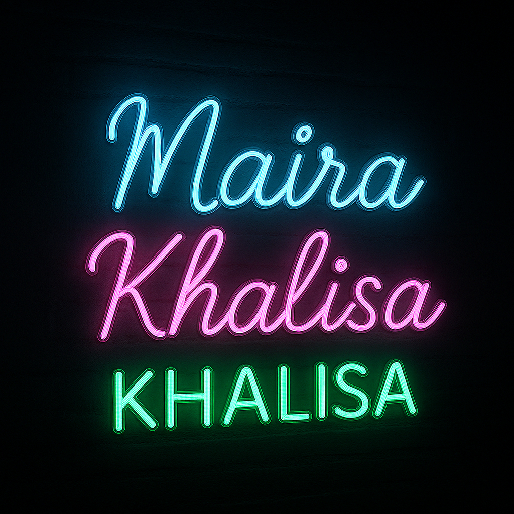 Neon Flex Custom Nama Tulisan – Aman, Unik, Bikin Ruangan Makin Hidup