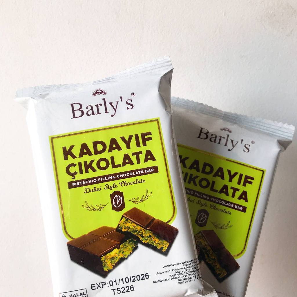 

Coklat Barly’s Dubai Pistachio 70gr