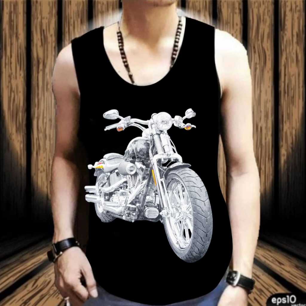 baju kaos distro / baju kaos singlet gambar motor /baju kaos oblong / baju kaos cowok /baju kaos obl