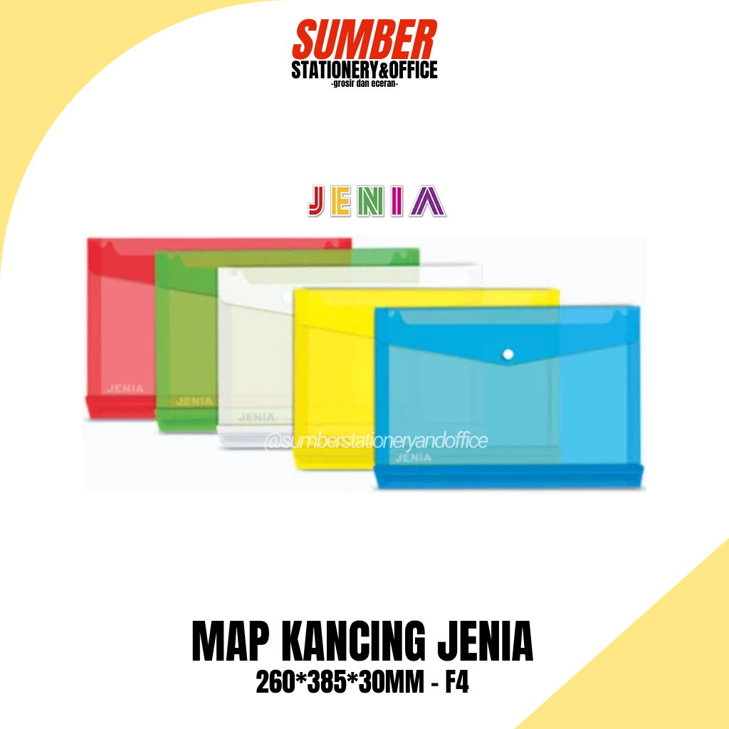 

Map Kancing Jenia F4 (J-MK) - Map Plastik Tahan Lama untuk Arsip & Dokumen [1 Pcs]