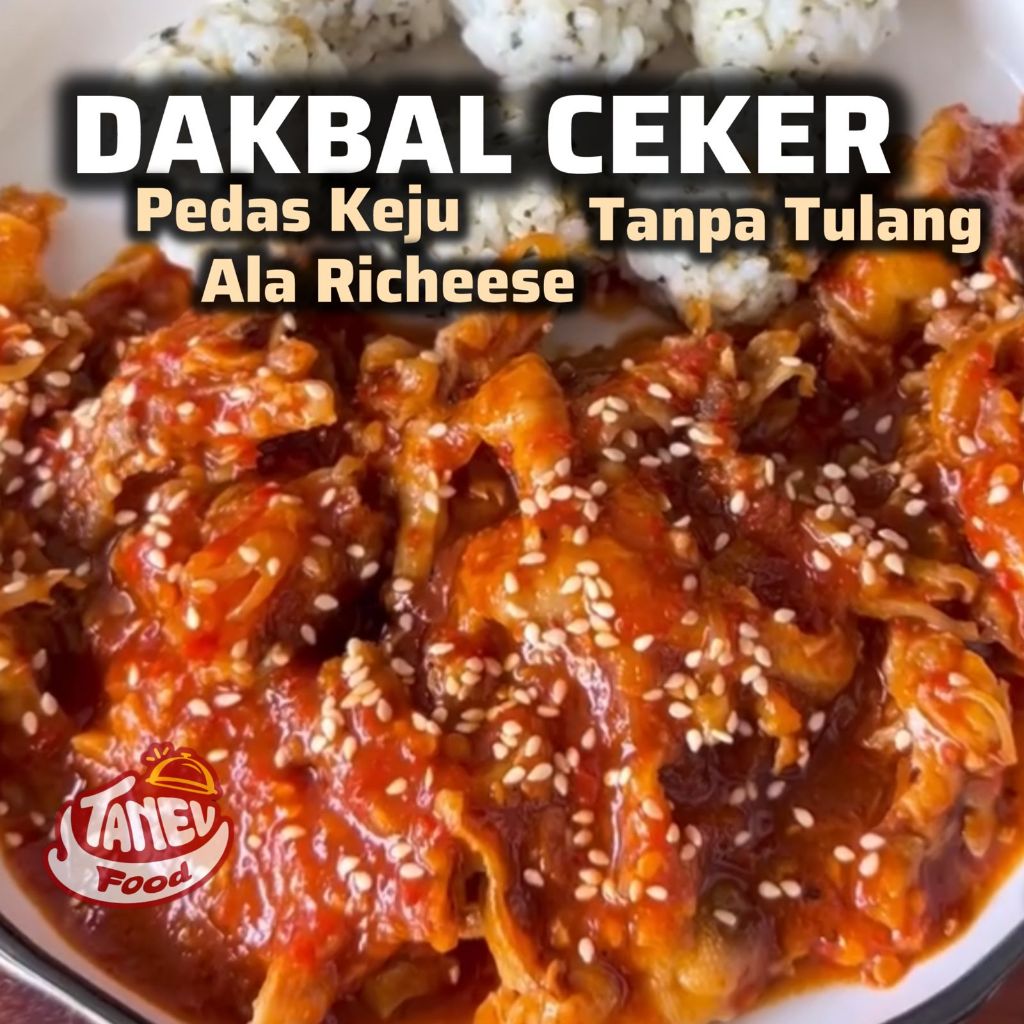 

Dakbal Ceker TANEV FOOD Pedas Keju Ala Richeese Korean Food Tanpa Tulang 200gr Bisa Tahan Lama Cocok Anak Kos