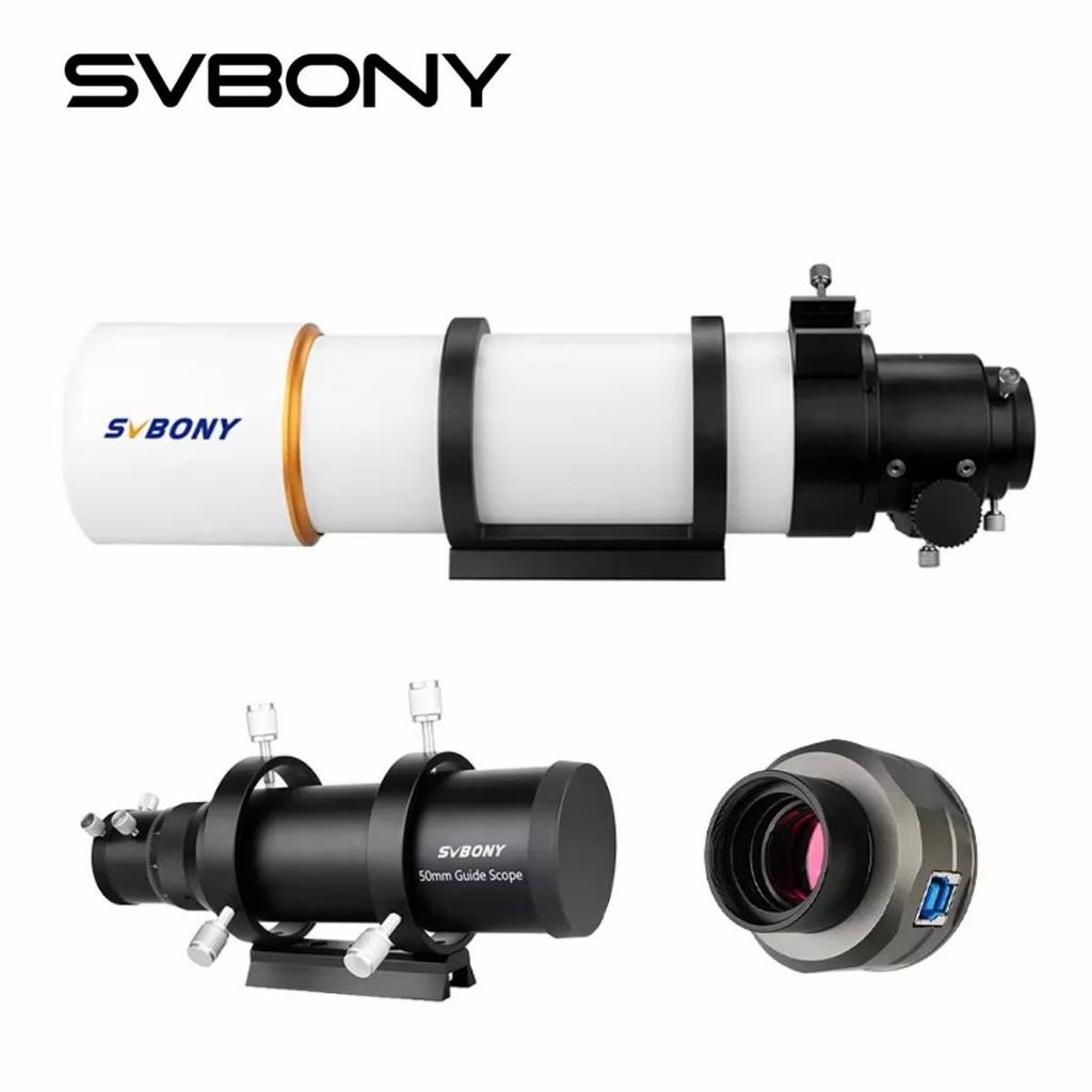 SVBONY SV48P Telescope 90mm dilengkapi dengan SV106 Guide Scope dan SV205 Camera, Photography Kit