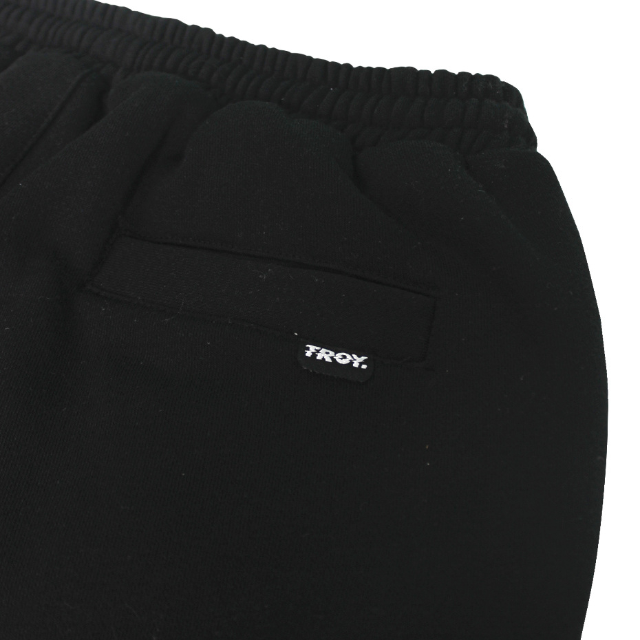Troy Company Boardshort Fleece Black Signare - Celana Pendek Fleece Hitam PTN 3235