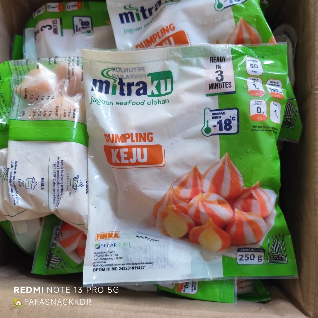 

Mitraku dumpling keju 200gr