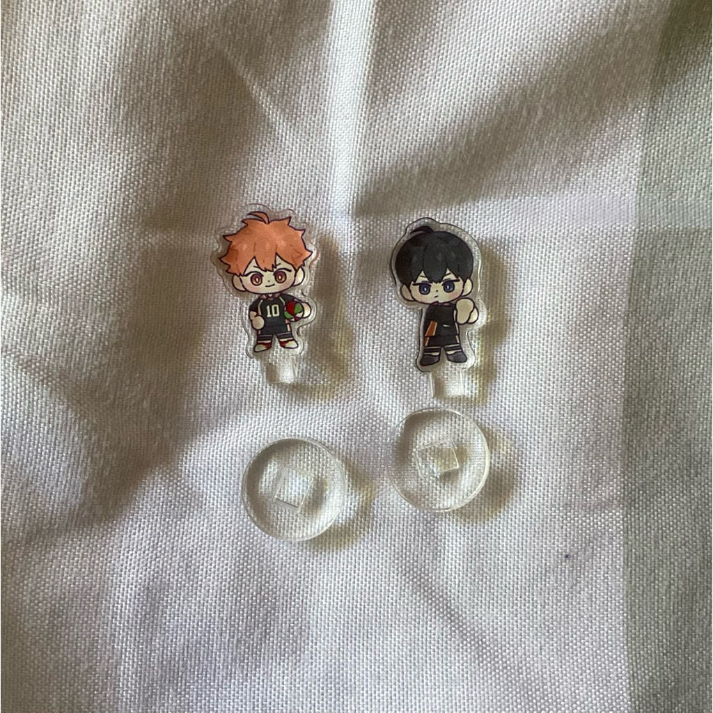 [read desc] haikyuu hinata shoyo kageyama tobio mini standee fanmerch by bbojjakkyu