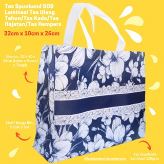 

12 PCS Tas Spunbond Laminasi 22x11x24 / 32x10x26 tas ulang tahun/tas kado/tas hajatan/tas hempers