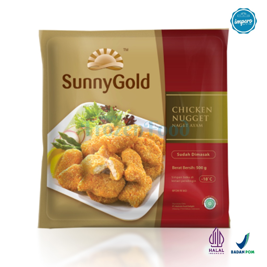 

Sunny Gold Chicken Nugget Ayam Original Halal 500gr