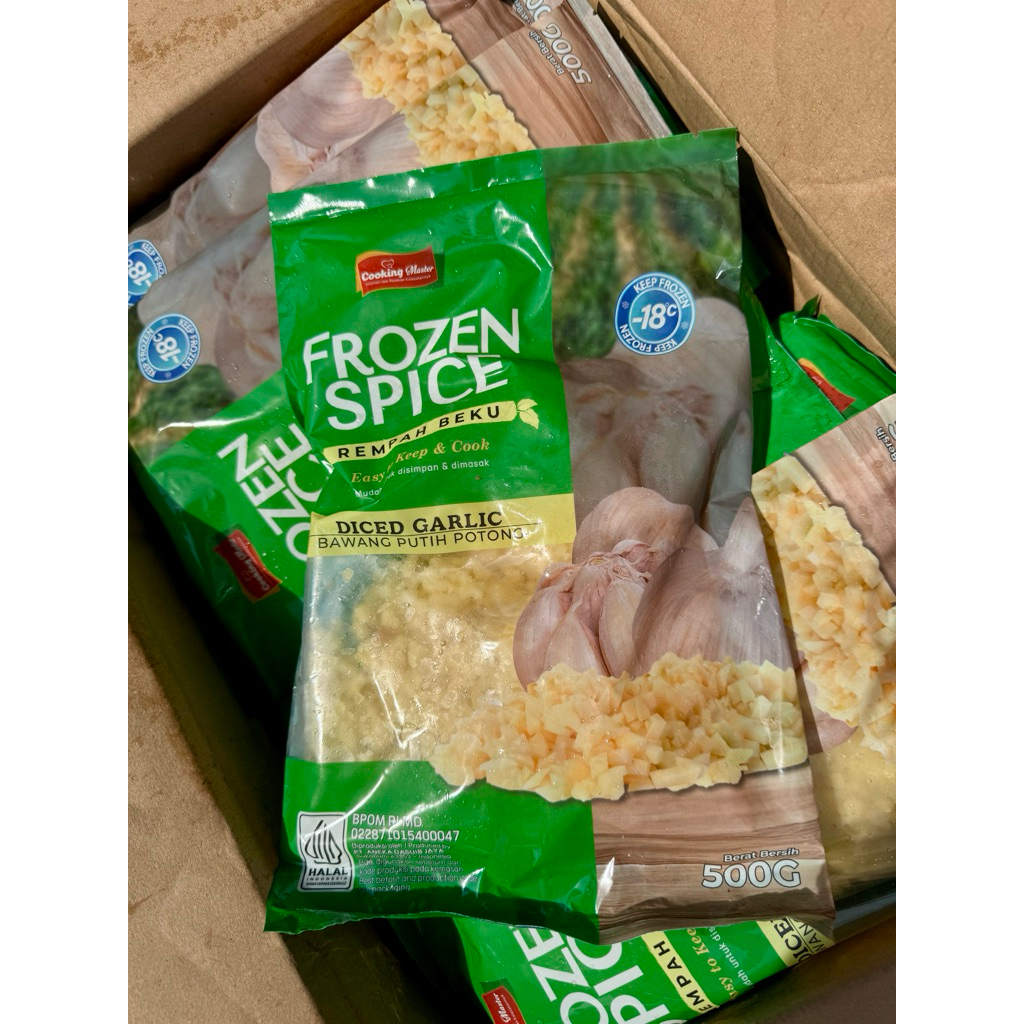 

Garlic Chop / Bawang Putih Cincang 500gr Frozen