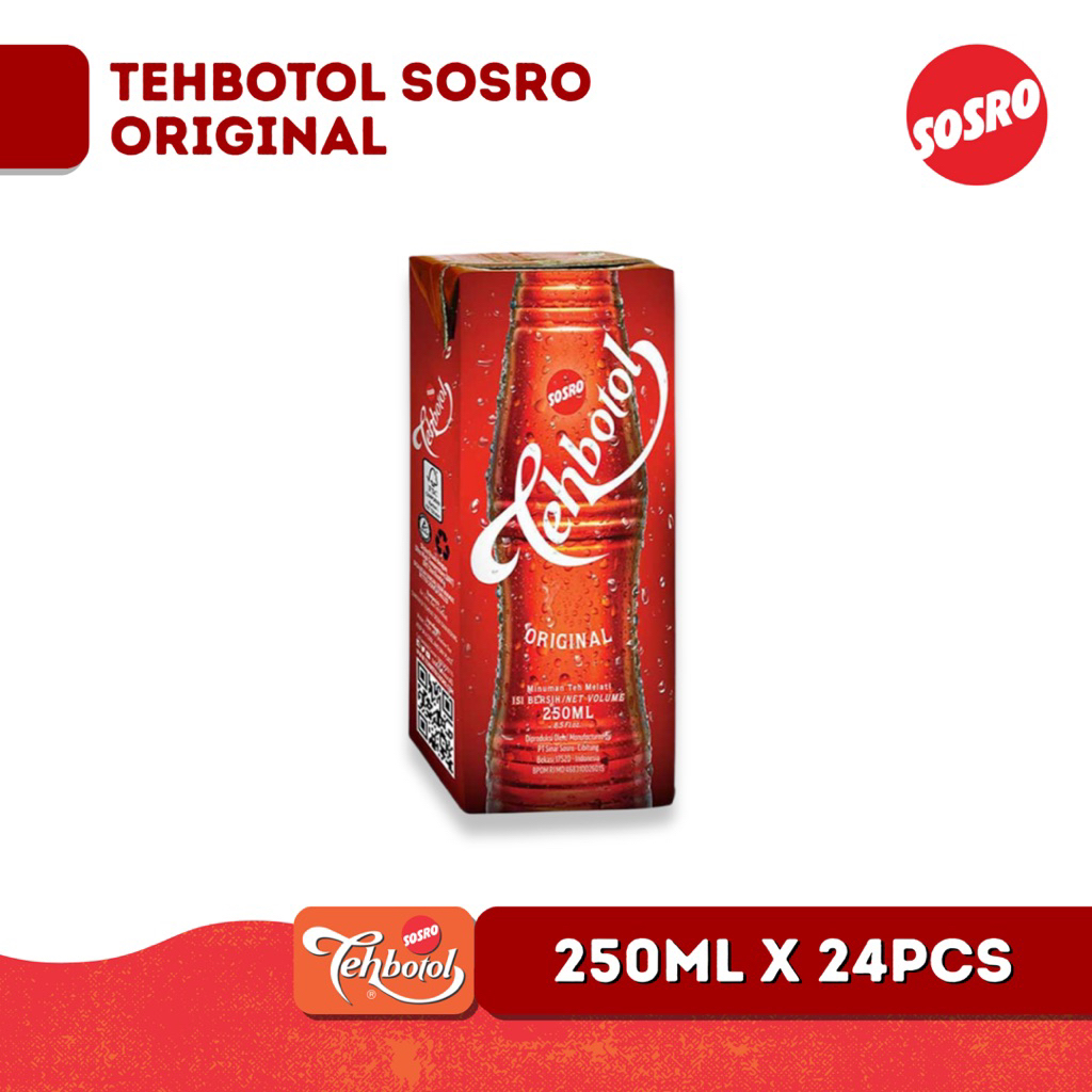 

Tehbotol Sosro Kotak 250ml satudus isi 24