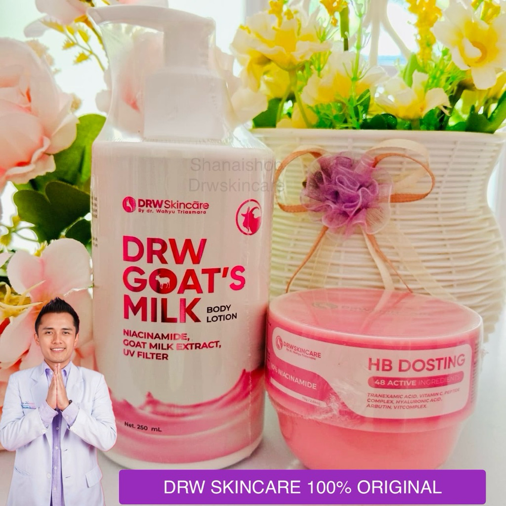 PAKET PENCERAH LOTION SIANG GOAT’S DAN LOTION MALAM HB DOSTING DRW SKINCARE
