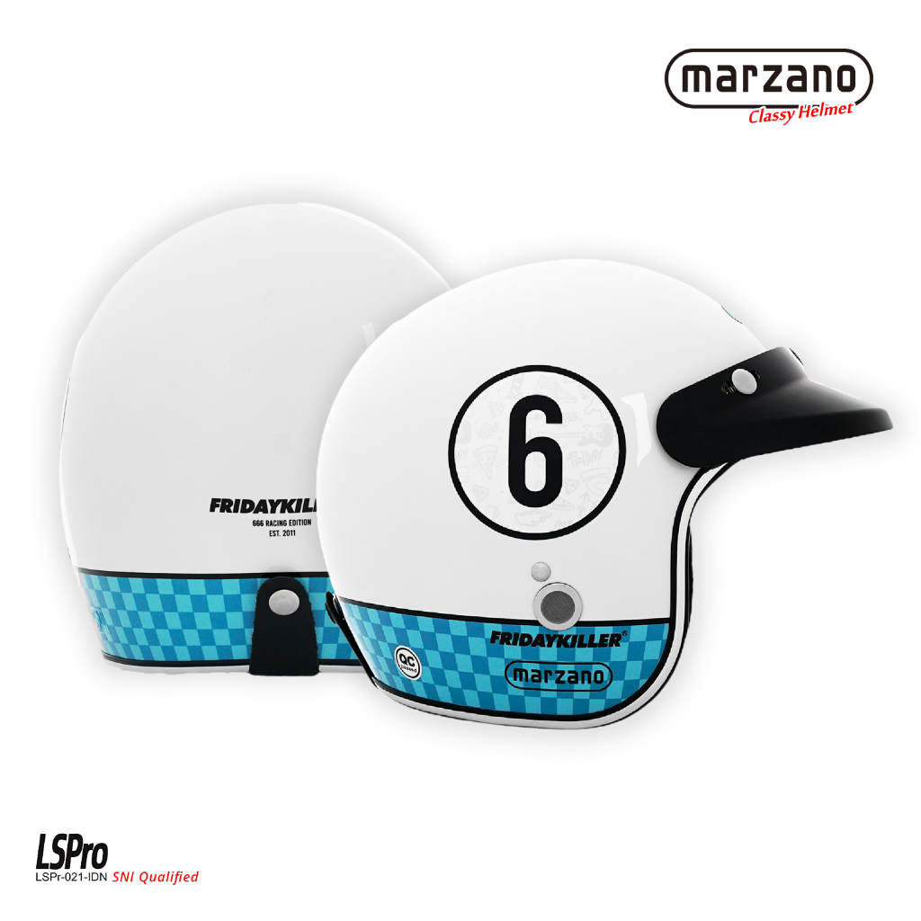 Helm Retro Marzano X Friday Killer - 666 RACING