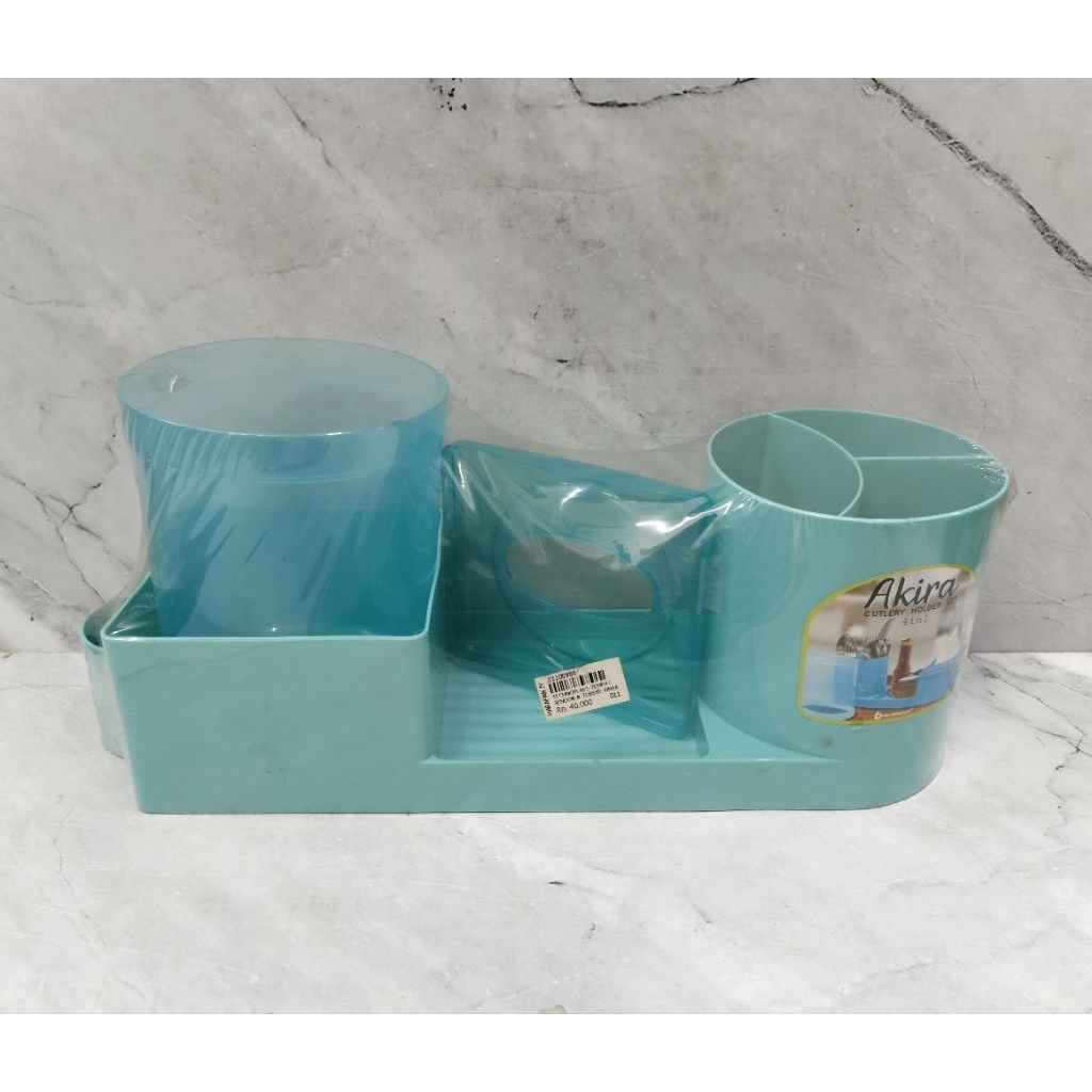 TEMPAT SENDOK SET 4 IN 1 TECHNOPLAST / TEMPAT TISU / TEMPAT BUMBU / TEMPAT TUSUK GIGI - TECHNOPLAST