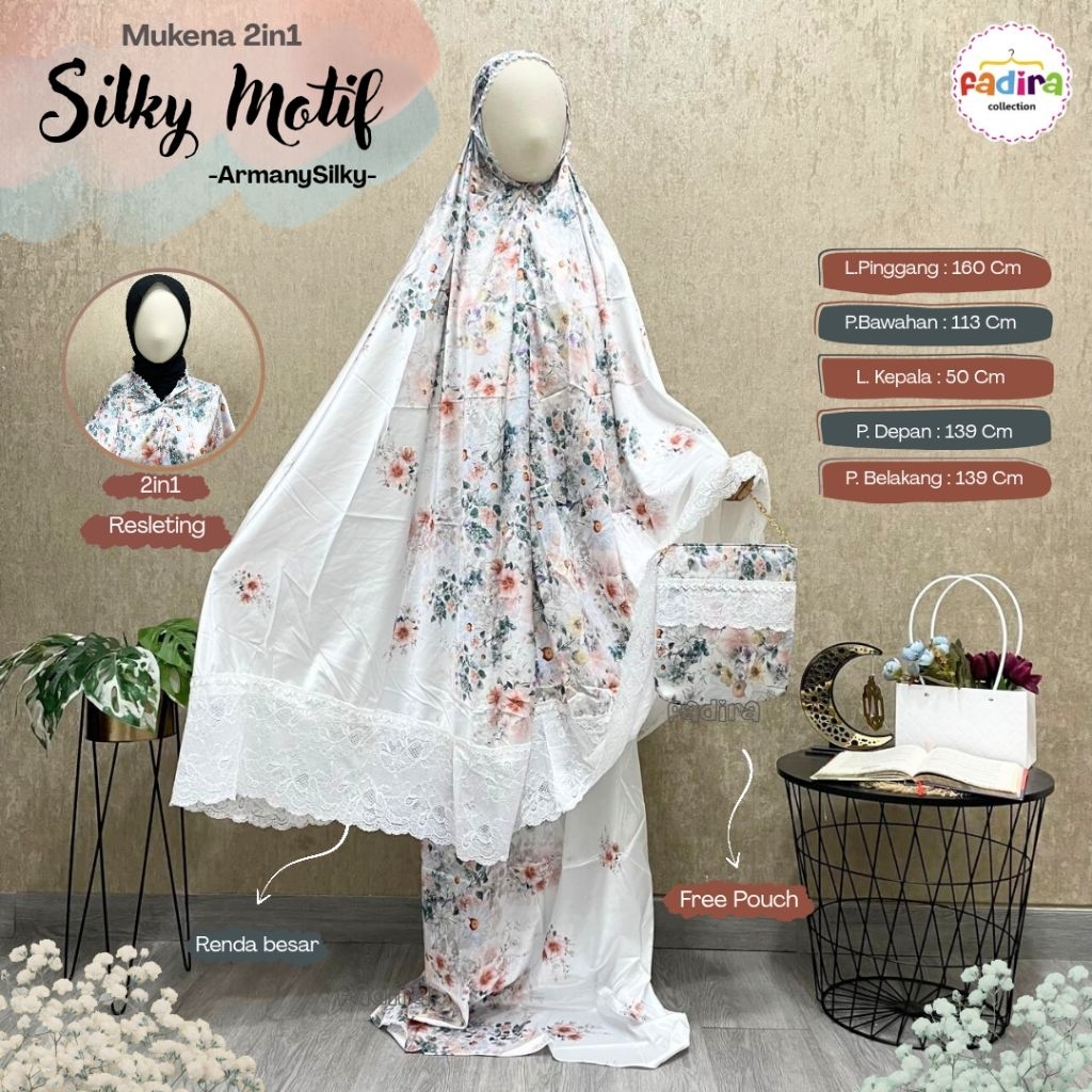Mukena Premium Seserahan/Mukena Silk Armany/Mukena Silk Jumbo/Mukena Mewah/Mukena Renda