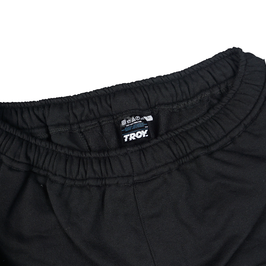 Troy Company Cargo Pants Fleece Short Pants Black Ritual - Celana Pendek Kargo Hitam SFC 3236