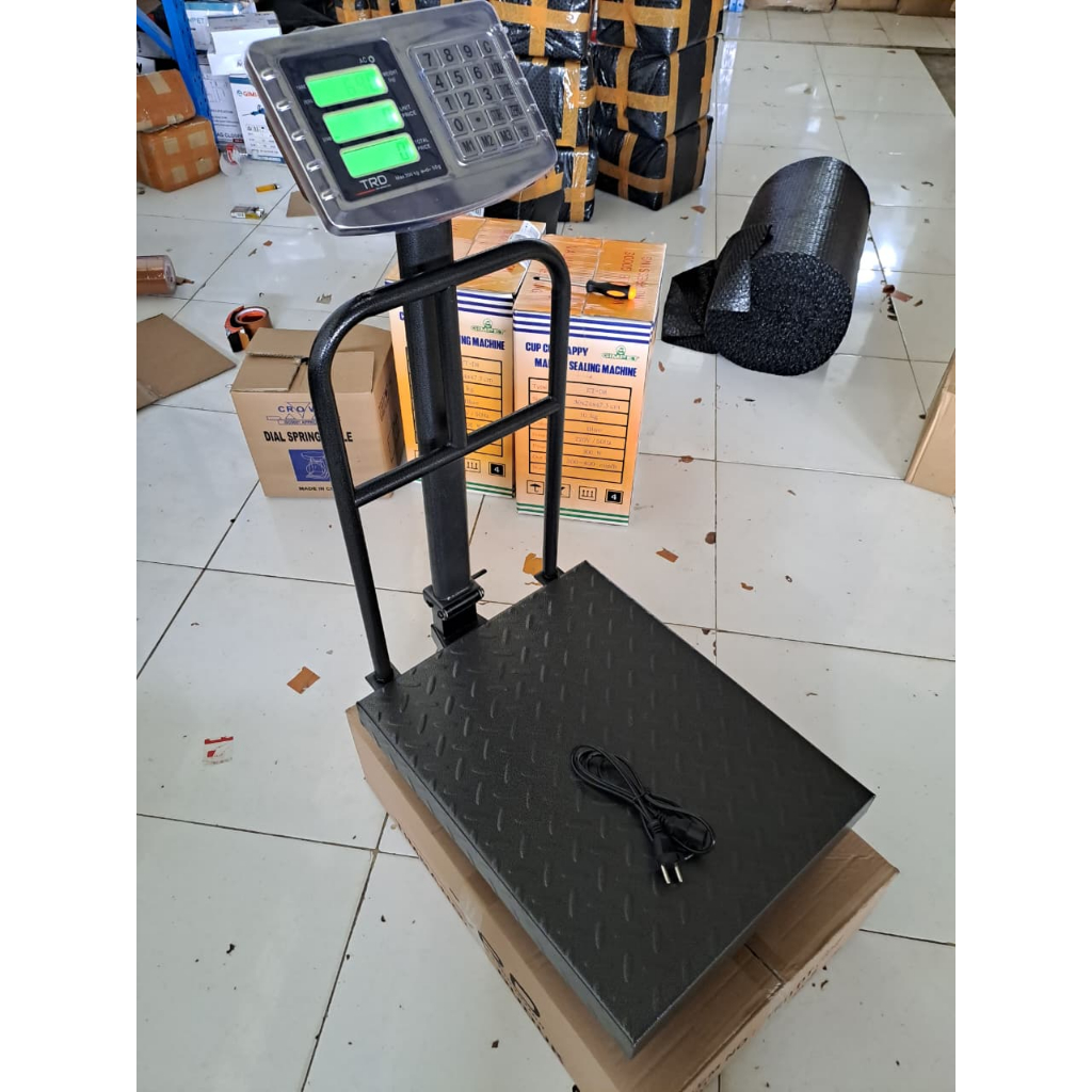 TOP 1  Timbangan Duduk Digital 300kg / Timbangan Barang/ Timbangan Lantai 300 Kg/DOUBLE Display Timb