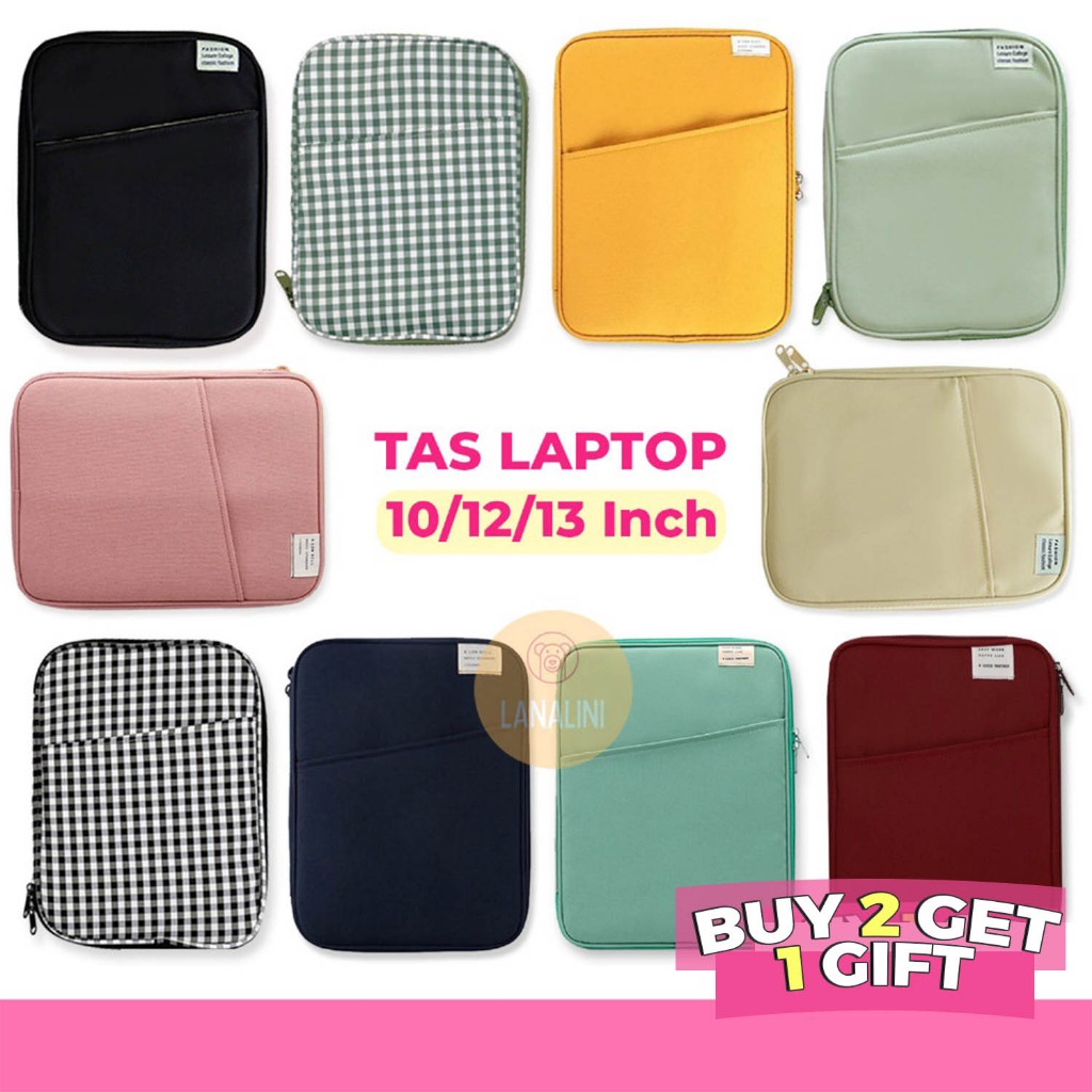 Sleeve Pouch Case Laptop iPad Macbook Air Pro 11 12 13 14 15 Inch - Sarung Tas Tablet Polos Lucu