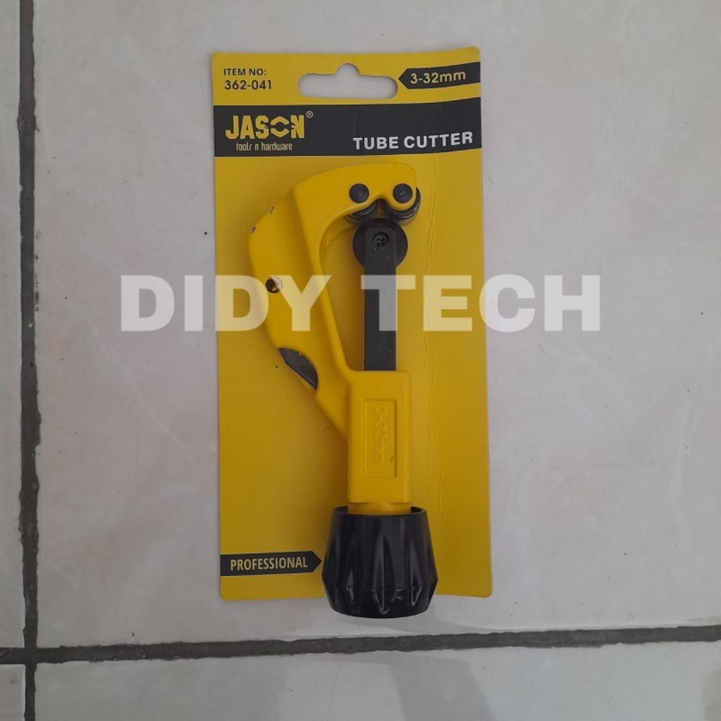 

Pemotong pipa (tube cutter) merek JASON dengan nomor item 362-04.
