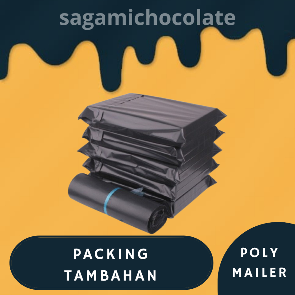 packing tambahan poly mailer amplop lem seal untuk silverqueen 62 gram
