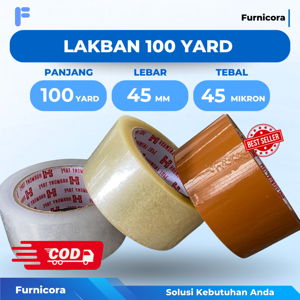 

Lakban Bening Coklat 100 Yard Kuat - Solatip Tebal COD